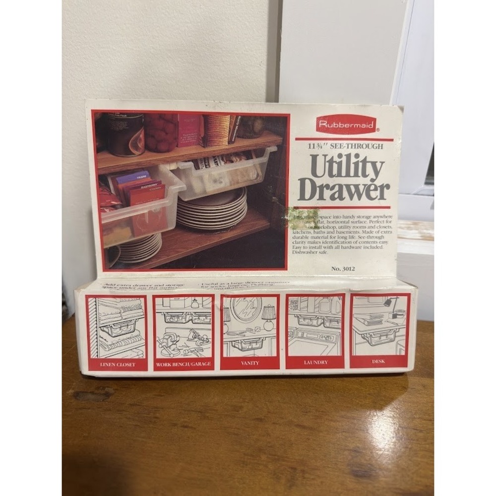 NIB 1987 Rubbermaid no. 3012 brackets and hardware - For Utility Drawer